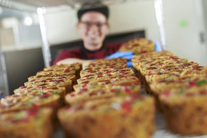Fruitcakes on a tray